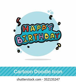 happy birthday doodle