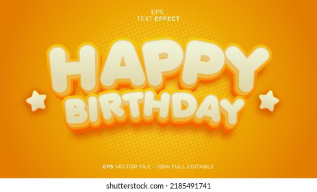 Happy Birthday Editable Text Effect Font