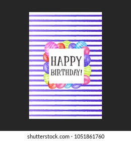 Happy birthday with a elegent design vector