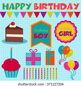 Happy Birthday Elements Set

