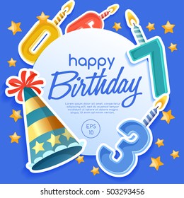 Happy Birthday Elements : Vector Illustration 