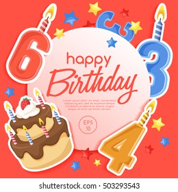 Happy Birthday Elements : Vector Illustration 