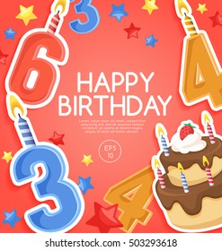 Happy Birthday Elements : Vector Illustration 