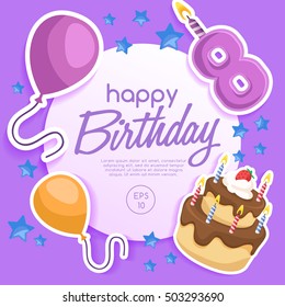 Happy Birthday Elements : Vector Illustration 
