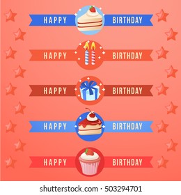 Happy Birthday Elements : Vector Illustration 