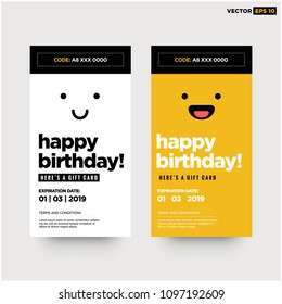 Happy Birthday Emoji Gift Card With Coupon Code and Expiry Date