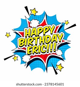 happy birthday eric vector illustration 