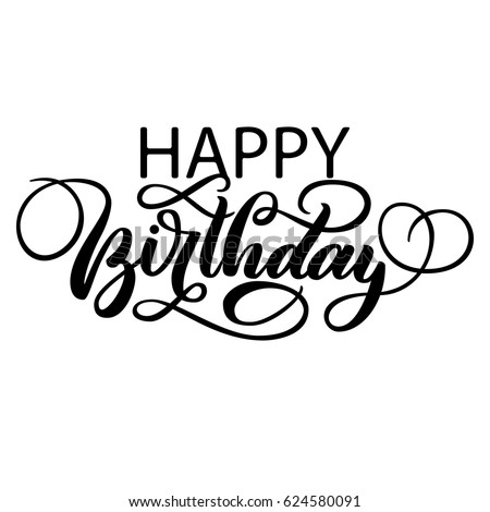 Download Happy Birthday Fancy Vintage Hand Lettering Stock Vector ...