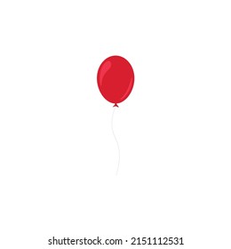 Happy birthday feast, birthday party, many colorful balloons, flat vector illustration and icons