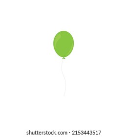 Happy birthday feast, birthday party, many colorful balloons, flat vector illustration and icons
