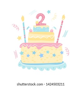 2nd Birthday Cake Images Stock Photos Vectors Shutterstock