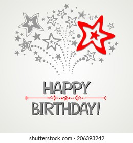 Happy birthday firework. Vector Illustration 