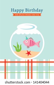 happy birthday fish greeting