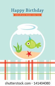 happy birthday fish greeting