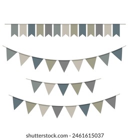 Happy  Birthday Flag Banner. Birthday Party Flag Decoration Vector. Happy Birthday Banner, Background. 