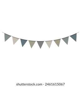 Happy  Birthday Flag Banner. Birthday Party Flag Decoration Vector. Happy Birthday Banner, Background. 