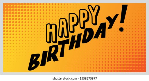 Happy birthday flat design banner for party celebration 