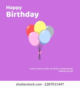 Happy Birthday Flat Invitation Birthday Card