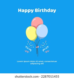 Happy Birthday Flat Invitation Birthday Card