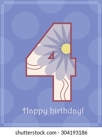 Happy birthday four card