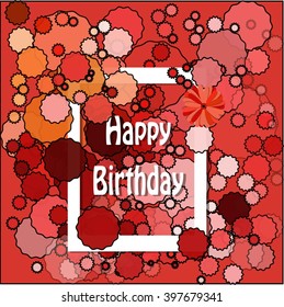 Happy Birthday Frame Background In Red