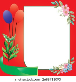 Quadro de Feliz Aniversário ou Borda de Aniversário.