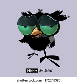Happy Birthday funny bird smile