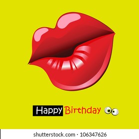 happy birthday funny card smile kiss