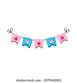 happy birthday garland celebration icon