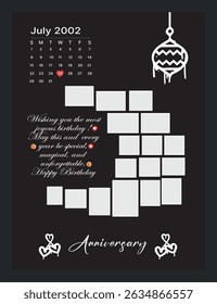 Happy Birthday Gift Card Wish Love Surprise Anniversary Celebration Flyer Template
