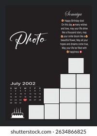 Happy Birthday Gift Card Wish Love Surprise Anniversary Celebration Flyer Template