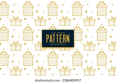 happy birthday giftbox pattern background for wrap paper vector