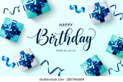 Happy Birthday Gifts Vector Background Design Stock Vector (Royalty ...