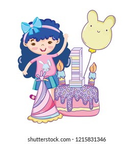 Happy Birthday Girl Cartoons Stock Vector (Royalty Free) 1215831340 ...