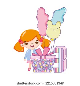 Happy birthday girl cartoons