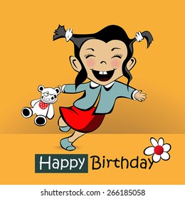 Happy Birthday girl smile bear