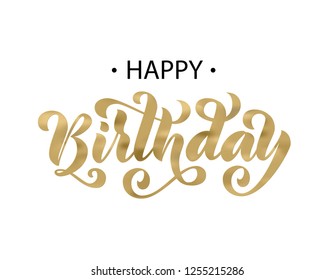 Happy Birthday You Modern Brush Calligraphy Stock Vector (Royalty Free ...