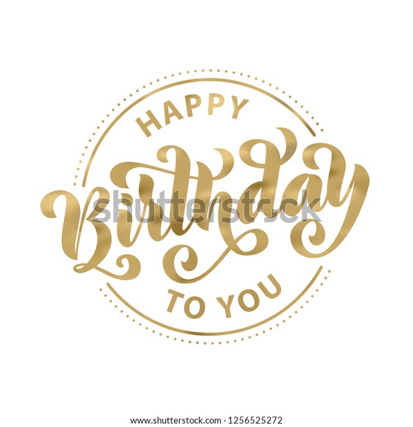 Download Happy Birthday Gold Glitter Text Isolated Stock Vector ...