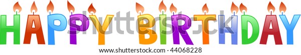 Happy Birthday Graffiti Canldes Stock Vector (Royalty Free) 44068228 ...