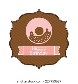 happy birthday graphic design , vector illustration