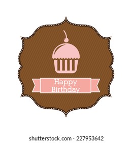 happy birthday graphic design , vector illustration