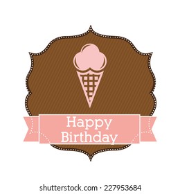happy birthday graphic design , vector illustration