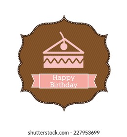 happy birthday graphic design , vector illustration