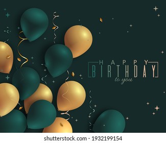 Green birthday card Royalty Free Stock SVG Vector and Clip Art