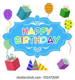Happy birthday greeting card