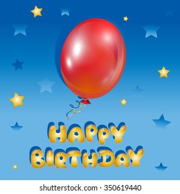 Happy Birthday greeting card.