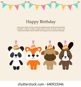 Happy birthday greeting card .
