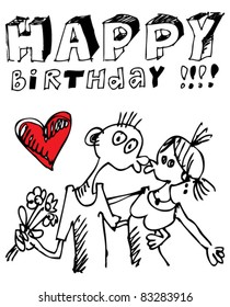 Happy Birthday greeting card
