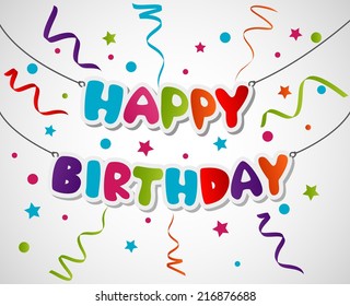 Happy Birthday Greeting Card Background 