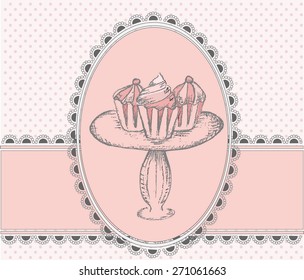 Happy Birthday Greeting card with Cake Pops